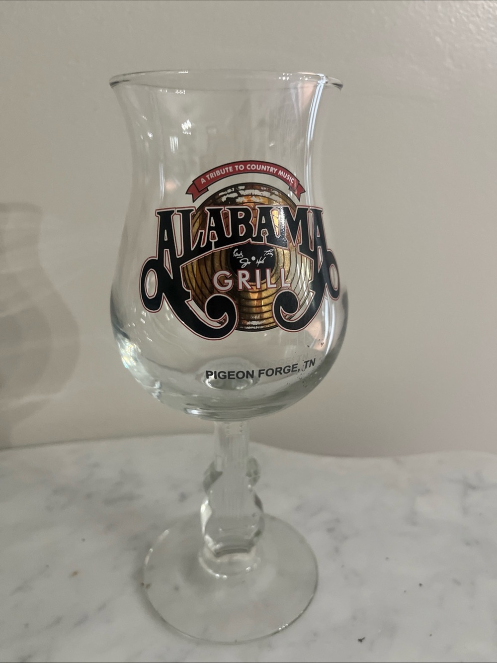 Vintage Alabama Grill Pigeon Forge, TN Wine Glass